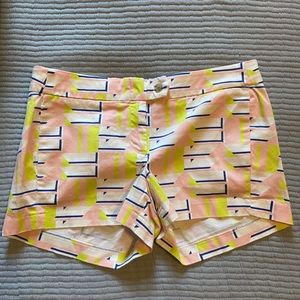 Jcrew geometric printed chino shorts